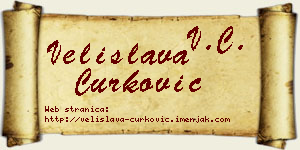 Velislava Ćurković vizit kartica